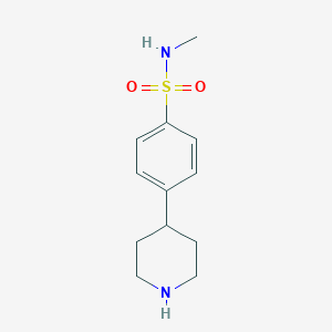 molecular formula C12H18N2O2S B045577 N-Methyl-4-piperidin-4-YL-benzenesulfonamide CAS No. 119737-34-7
