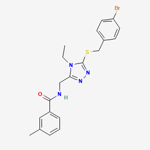 molecular formula C20H21BrN4OS B4557904 N-({5-[(4-bromobenzyl)sulfanyl]-4-ethyl-4H-1,2,4-triazol-3-yl}methyl)-3-methylbenzamide 