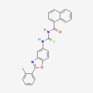 molecular formula C26H19N3O2S B4558018 N-{[2-(2-methylphenyl)-1,3-benzoxazol-5-yl]carbamothioyl}naphthalene-1-carboxamide 
