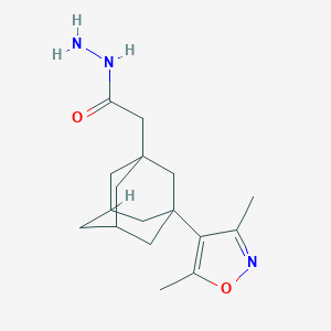 molecular formula C17H25N3O2 B455805 2-(3-(3,5-Dimethylisoxazol-4-yl)adamantan-1-yl)acetohydrazide CAS No. 438220-49-6