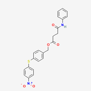 molecular formula C23H20N2O5S B4558250 4-[(4-Nitrophenyl)sulfanyl]benzyl 4-anilino-4-oxobutanoate 