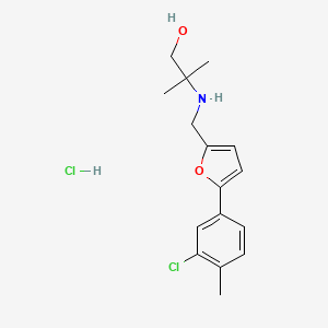 molecular formula C16H21Cl2NO2 B4558263 2-[[5-(3-Chloro-4-methylphenyl)furan-2-yl]methylamino]-2-methylpropan-1-ol;hydrochloride 
