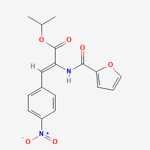 molecular formula C17H16N2O6 B4558367 propan-2-yl (Z)-2-(furan-2-carbonylamino)-3-(4-nitrophenyl)prop-2-enoate 