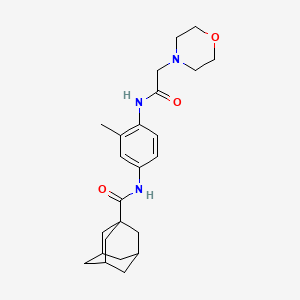 molecular formula C24H33N3O3 B4558401 N-{3-methyl-4-[(morpholin-4-ylacetyl)amino]phenyl}tricyclo[3.3.1.1~3,7~]decane-1-carboxamide 