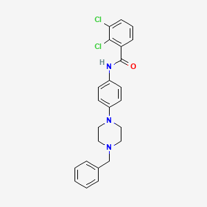 molecular formula C24H23Cl2N3O B4558424 N-[4-(4-benzylpiperazin-1-yl)phenyl]-2,3-dichlorobenzamide 