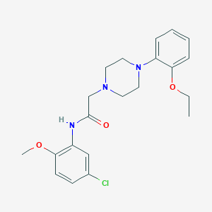 molecular formula C21H26ClN3O3 B4558441 N-(5-chloro-2-methoxyphenyl)-2-[4-(2-ethoxyphenyl)piperazin-1-yl]acetamide 