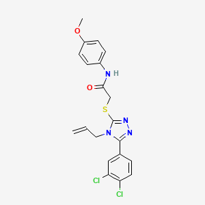 molecular formula C20H18Cl2N4O2S B4558466 2-{[4-ALLYL-5-(3,4-DICHLOROPHENYL)-4H-1,2,4-TRIAZOL-3-YL]SULFANYL}-N-(4-METHOXYPHENYL)ACETAMIDE 