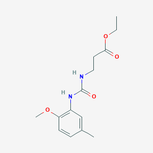molecular formula C14H20N2O4 B4558484 ETHYL 3-{[(2-METHOXY-5-METHYLANILINO)CARBONYL]AMINO}PROPANOATE 