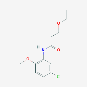 molecular formula C12H16ClNO3 B4558537 N-(5-chloro-2-methoxyphenyl)-3-ethoxypropanamide 