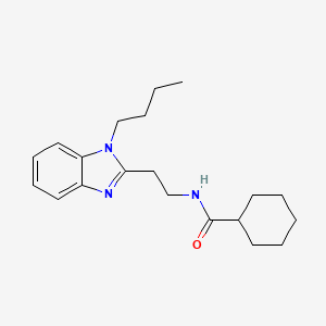 molecular formula C20H29N3O B4558556 N-[2-(1-BUTYL-1H-1,3-BENZODIAZOL-2-YL)ETHYL]CYCLOHEXANECARBOXAMIDE 