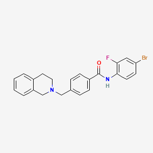 molecular formula C23H20BrFN2O B4558560 N-(4-BROMO-2-FLUOROPHENYL)-4-[(1,2,3,4-TETRAHYDROISOQUINOLIN-2-YL)METHYL]BENZAMIDE 