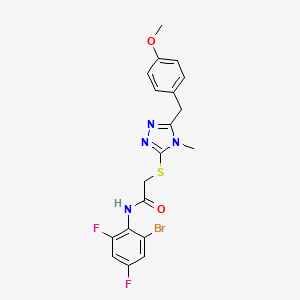 molecular formula C19H17BrF2N4O2S B4558580 N-(2-bromo-4,6-difluorophenyl)-2-{[5-(4-methoxybenzyl)-4-methyl-4H-1,2,4-triazol-3-yl]sulfanyl}acetamide 