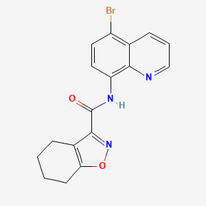 molecular formula C17H14BrN3O2 B4558619 N~3~-(5-BROMO-8-QUINOLYL)-4,5,6,7-TETRAHYDRO-1,2-BENZISOXAZOLE-3-CARBOXAMIDE 