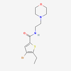 molecular formula C13H19BrN2O2S B4558809 4-bromo-5-ethyl-N-[2-(morpholin-4-yl)ethyl]thiophene-2-carboxamide 