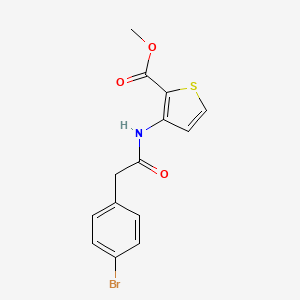 molecular formula C14H12BrNO3S B4558888 METHYL 3-{[2-(4-BROMOPHENYL)ACETYL]AMINO}-2-THIOPHENECARBOXYLATE 