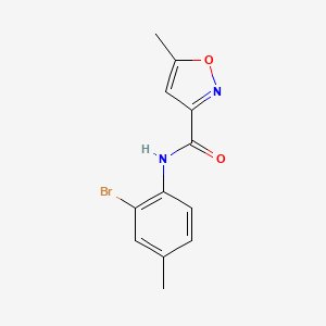 molecular formula C12H11BrN2O2 B4558899 N-(2-bromo-4-methylphenyl)-5-methylisoxazole-3-carboxamide 