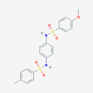 molecular formula C20H20N2O5S2 B455900 4-methoxy-N-(4-{[(4-methylphenyl)sulfonyl]amino}phenyl)benzenesulfonamide 