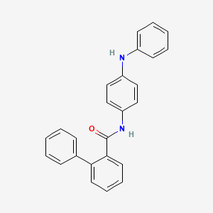 molecular formula C25H20N2O B4559058 N-(4-anilinophenyl)-2-biphenylcarboxamide 