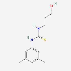 molecular formula C12H18N2OS B4559068 N-(3,5-dimethylphenyl)-N'-(3-hydroxypropyl)thiourea 