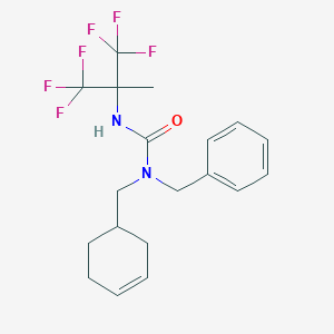 molecular formula C19H22F6N2O B455915 1-BENZYL-1-[(CYCLOHEX-3-EN-1-YL)METHYL]-3-(1,1,1,3,3,3-HEXAFLUORO-2-METHYLPROPAN-2-YL)UREA 