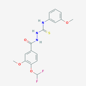 molecular formula C17H17F2N3O4S B455926 2-[4-(difluoromethoxy)-3-methoxybenzoyl]-N-(3-methoxyphenyl)hydrazinecarbothioamide 