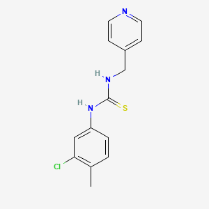 molecular formula C14H14ClN3S B4559531 N-(3-chloro-4-methylphenyl)-N'-(4-pyridinylmethyl)thiourea 