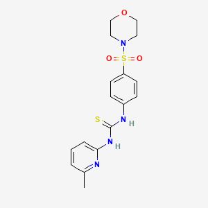 molecular formula C17H20N4O3S2 B4559566 N-(6-methyl-2-pyridinyl)-N'-[4-(4-morpholinylsulfonyl)phenyl]thiourea 
