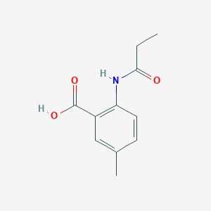 molecular formula C11H13NO3 B4559834 Benzoic acid, 5-methyl-2-[(1-oxopropyl)amino]-(9CI) 