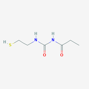 molecular formula C6H12N2O2S B045600 N-(2-sulfanylethylcarbamoyl)propanamide CAS No. 111278-19-4