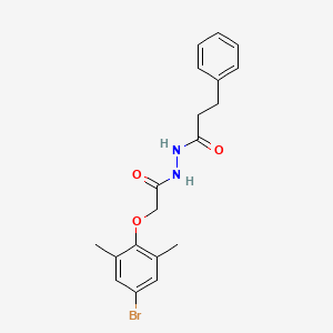 molecular formula C19H21BrN2O3 B4560086 N'-[(4-bromo-2,6-dimethylphenoxy)acetyl]-3-phenylpropanohydrazide 