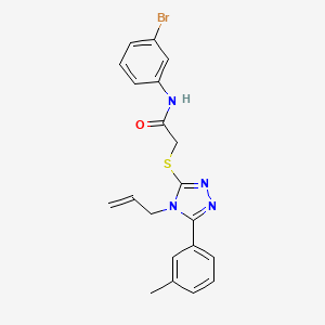molecular formula C20H19BrN4OS B4560381 N-(3-bromophenyl)-2-{[5-(3-methylphenyl)-4-(prop-2-en-1-yl)-4H-1,2,4-triazol-3-yl]sulfanyl}acetamide 