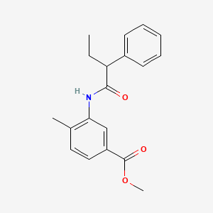 molecular formula C19H21NO3 B4560414 methyl 4-methyl-3-[(2-phenylbutanoyl)amino]benzoate 