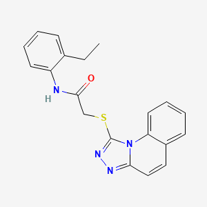 molecular formula C20H18N4OS B4560468 N-(2-ethylphenyl)-2-([1,2,4]triazolo[4,3-a]quinolin-1-ylthio)acetamide 