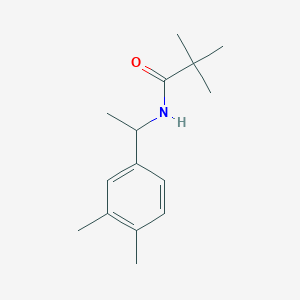 molecular formula C15H23NO B4560617 N-[1-(3,4-dimethylphenyl)ethyl]-2,2-dimethylpropanamide 
