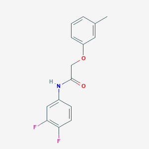 molecular formula C15H13F2NO2 B4560631 N-(3,4-difluorophenyl)-2-(3-methylphenoxy)acetamide 