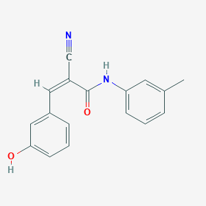 molecular formula C17H14N2O2 B4560677 (2Z)-2-cyano-3-(3-hydroxyphenyl)-N-(3-methylphenyl)prop-2-enamide CAS No. 347376-43-6