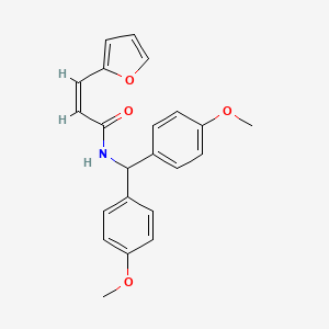 molecular formula C22H21NO4 B4560708 N-[bis(4-methoxyphenyl)methyl]-3-(2-furyl)acrylamide 