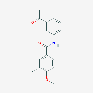 molecular formula C17H17NO3 B4560803 N-(3-acetylphenyl)-4-methoxy-3-methylbenzamide 
