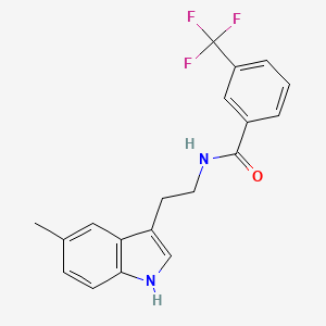 molecular formula C19H17F3N2O B4560944 N-[2-(5-methyl-1H-indol-3-yl)ethyl]-3-(trifluoromethyl)benzamide 