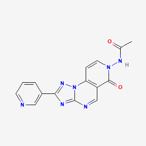 molecular formula C15H11N7O2 B4561012 N-[6-oxo-2-(pyridin-3-yl)pyrido[3,4-e][1,2,4]triazolo[1,5-a]pyrimidin-7(6H)-yl]acetamide 