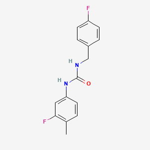 molecular formula C15H14F2N2O B4561026 N-(4-fluorobenzyl)-N'-(3-fluoro-4-methylphenyl)urea 