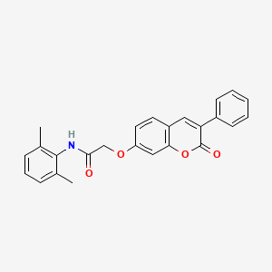 molecular formula C25H21NO4 B4561066 N-(2,6-dimethylphenyl)-2-[(2-oxo-3-phenyl-2H-chromen-7-yl)oxy]acetamide 