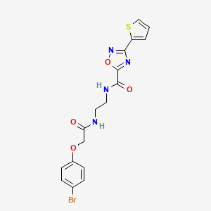 molecular formula C17H15BrN4O4S B4561129 N~5~-(2-{[2-(4-BROMOPHENOXY)ACETYL]AMINO}ETHYL)-3-(2-THIENYL)-1,2,4-OXADIAZOLE-5-CARBOXAMIDE 