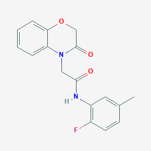 molecular formula C17H15FN2O3 B4561153 N-(2-fluoro-5-methylphenyl)-2-(3-oxo-2,3-dihydro-4H-1,4-benzoxazin-4-yl)acetamide 