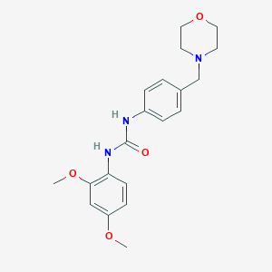molecular formula C20H25N3O4 B4561166 N-(2,4-DIMETHOXYPHENYL)-N'-[4-(MORPHOLINOMETHYL)PHENYL]UREA 