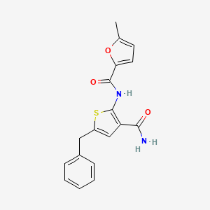 molecular formula C18H16N2O3S B4561267 N-(5-benzyl-3-carbamoylthiophen-2-yl)-5-methylfuran-2-carboxamide 