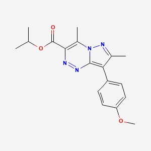 molecular formula C18H20N4O3 B4561458 isopropyl 8-(4-methoxyphenyl)-4,7-dimethylpyrazolo[5,1-c][1,2,4]triazine-3-carboxylate 