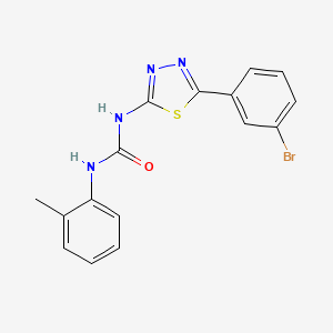 molecular formula C16H13BrN4OS B4561722 N-[5-(3-bromophenyl)-1,3,4-thiadiazol-2-yl]-N'-(2-methylphenyl)urea 