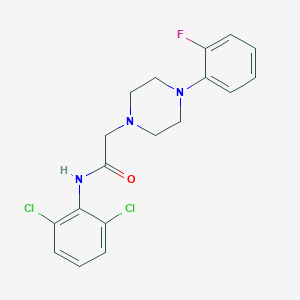 molecular formula C18H18Cl2FN3O B4561730 N-(2,6-dichlorophenyl)-2-[4-(2-fluorophenyl)piperazin-1-yl]acetamide 