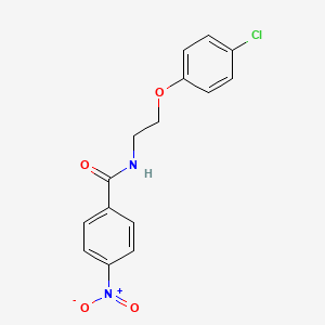 molecular formula C15H13ClN2O4 B4561818 N-[2-(4-chlorophenoxy)ethyl]-4-nitrobenzamide 